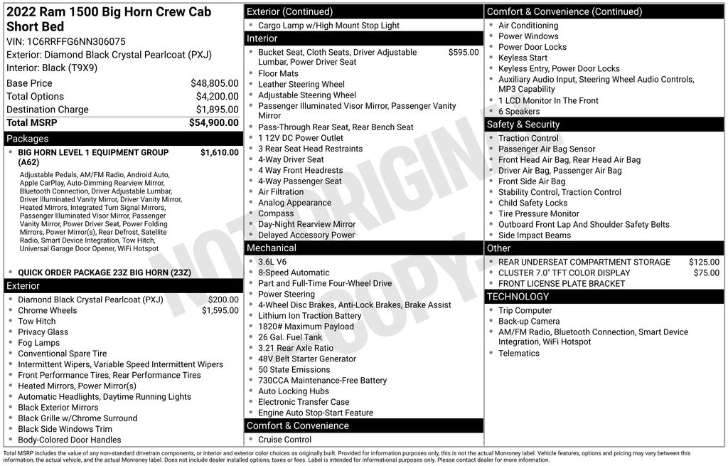 ram ram 1500 pickup 2022 1C6RRFFG6NN306075 image ram ram 1500 pickup 2022 1C6RRFFG6NN306075 image